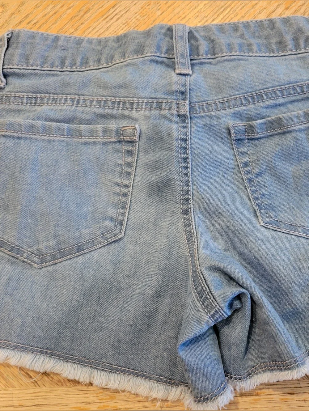 Justice Denim Shorts with Multicolor Sequin Front Denim Shorts. Girls Size 10